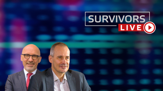 Stephan Pregizer und Rainer Göbel in einer Collage für Survivors Live
